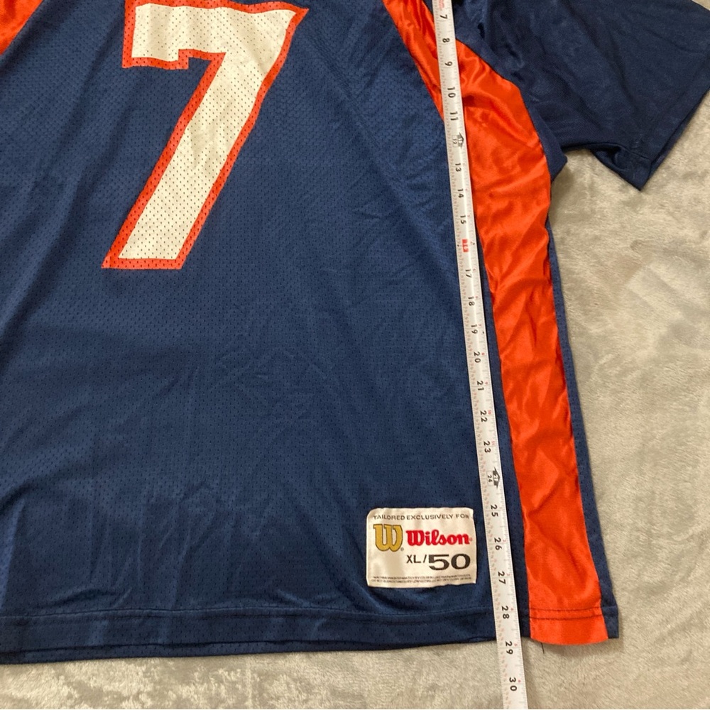 VTG 80s 90s  Tailored exclusively for Wilson Blue/Orange Jersey John Elway XL - Picture 10 of 16